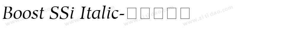 Boost SSi Italic字体转换